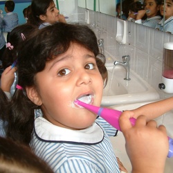 KG Brush their teeth