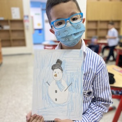 Snowman Art, Grade 2 